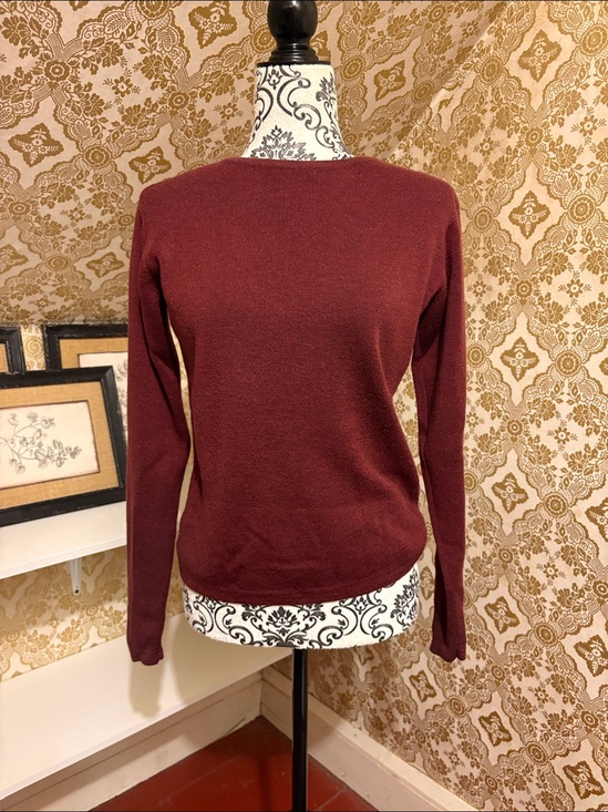 L.L. Bean Sweaters - Vintage LL Bean Maroon Merino Wool Crewneck Sweater